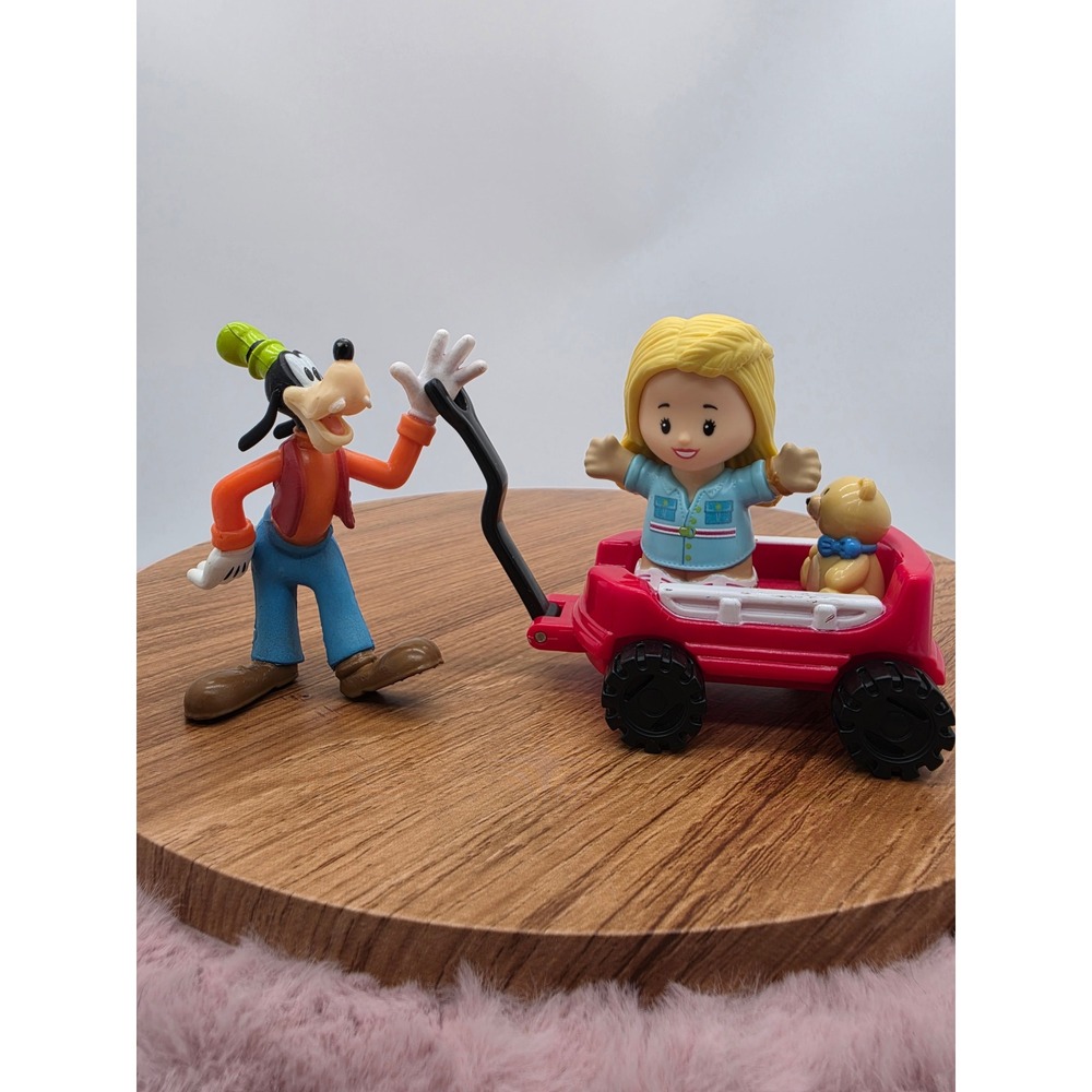 Fisher Price Little People Barbie Figures Vintage Red Pull Wagon 2000s Toy Lot - Picture 5 of 16